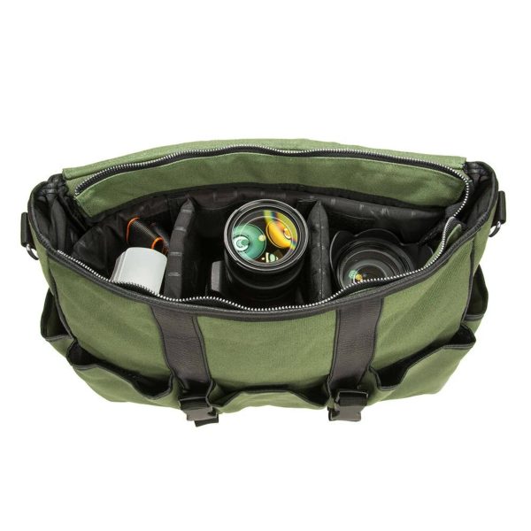 Forest Green Camera Messenger Bag Water Resistant-4