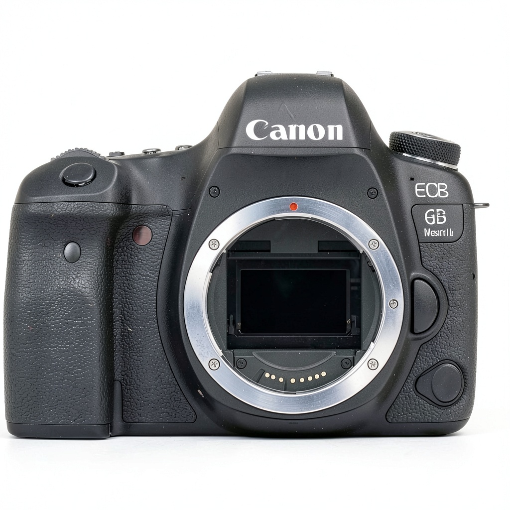 Canon EOS 6D Mark II DSLR camera displaying its vari-angle touchscreen