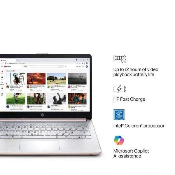 HP 14 Laptop Intel Celeron N4500 4GB Memory 64GB eMMC-3