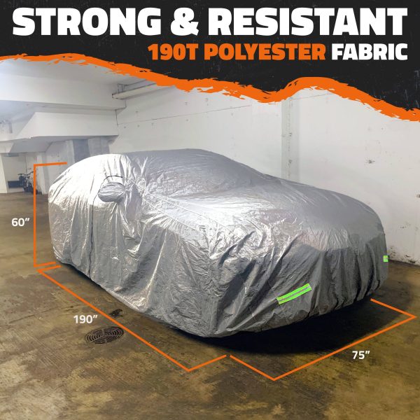 Mockins Car Cover 190T Polyester Zipper Door All Weather-3
