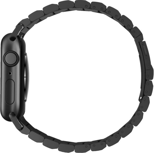Nomad Black Steel Link Band for Apple Watch Secure Fit-3